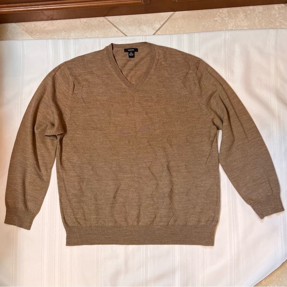 Alfani 100% Merino Wool Long Sleeve V-Neck Pullover Sweater Sz XL EUC‎ - Picture 1 of 7
